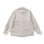 Unisex Lockeres Oversize Shirt made of linen blend with fine waffle texture and breast pocket Fashion Glam