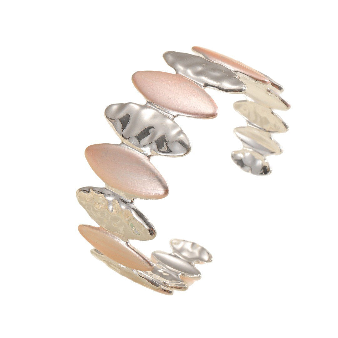 Women Open Bangle with Unique Textured Design Fashion Glam