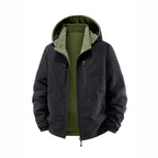 Men's thermo field jacket with fleece lining, hood and front pockets Fashion Glam