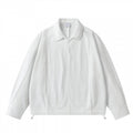 Unisex Lightweight Overshirt Jacket with Concealed Front, Shirt Collar and Drawstring Hem Fashion Glam