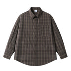 Unisex Lockered Boxy Check Overshirt made of lightweight cotton blend with back yoke and gathered detail Fashion Glam