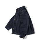 Unisex Boxy Denim Worker Jacket with Oversized Patch Round Pockets Fashion Glam