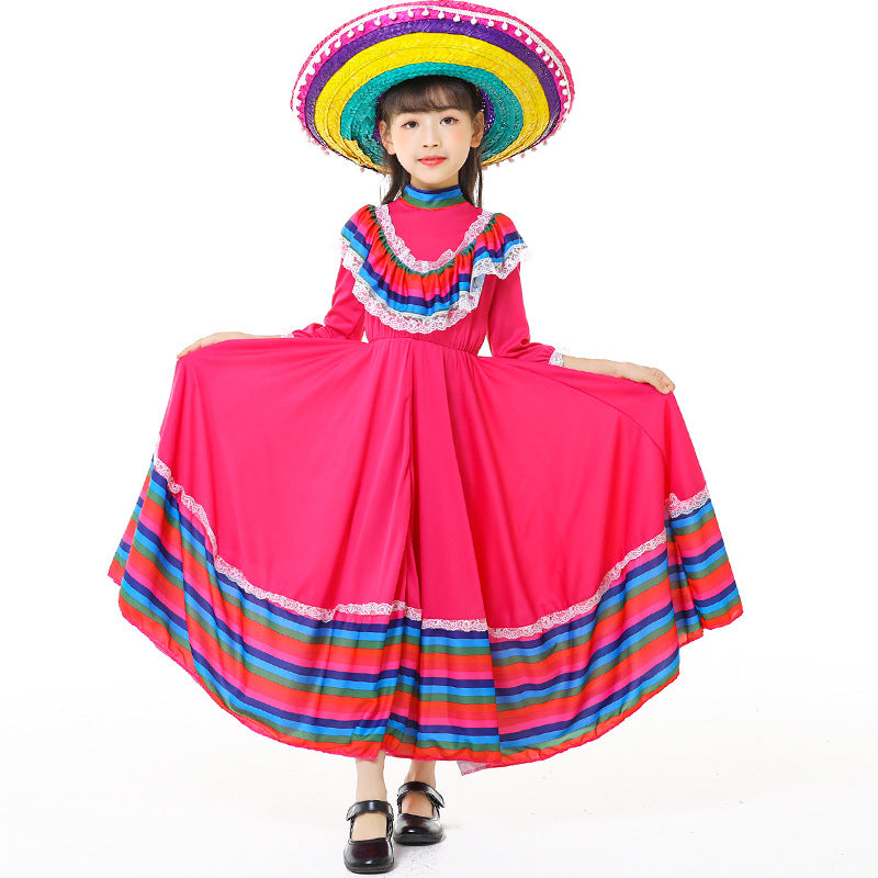Girls' Tracht dress with colorful hem Fashion Glam