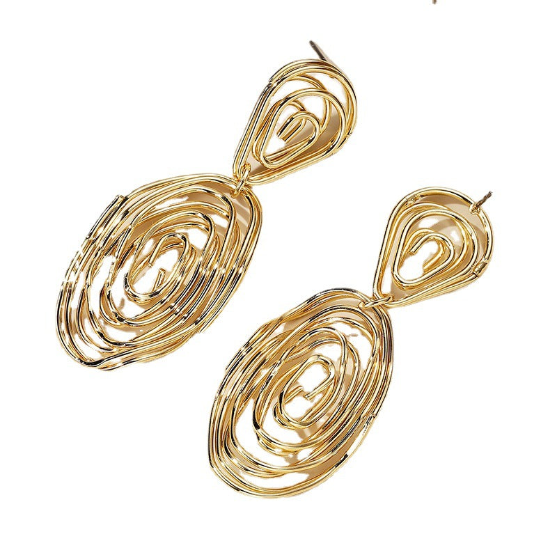 Women's Hanging Earrings in Artful Wire Design Fashion Glam