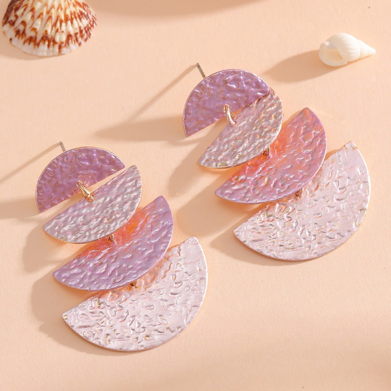 Women's Hanging Earrings in Elegant, Layered Design Fashion Glam