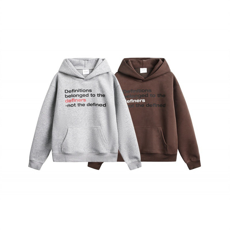 Unisex Oversize Hoodie made of cotton blend with kangaroo pocket and statement print Fashion Glam