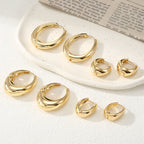 Women's Hoop Earrings with Elegant Curved Design Fashion Glam