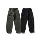 Men's Technical Cargo Casual Pants with Elastic Waistband, Knee Panels, and Zipper Pockets Fashion Glam