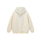 Unisex Oversize Hooded Sweat Jacket with Checked Lining, Full Zip and Ribbed Hem Fashion Glam