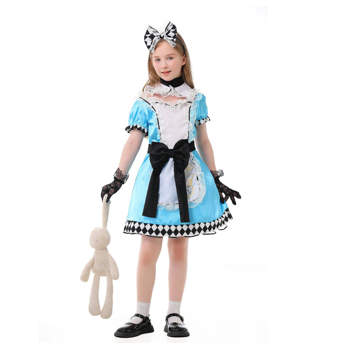 Girls costume in Victorian style with elaborate lace accents Fashion Glam