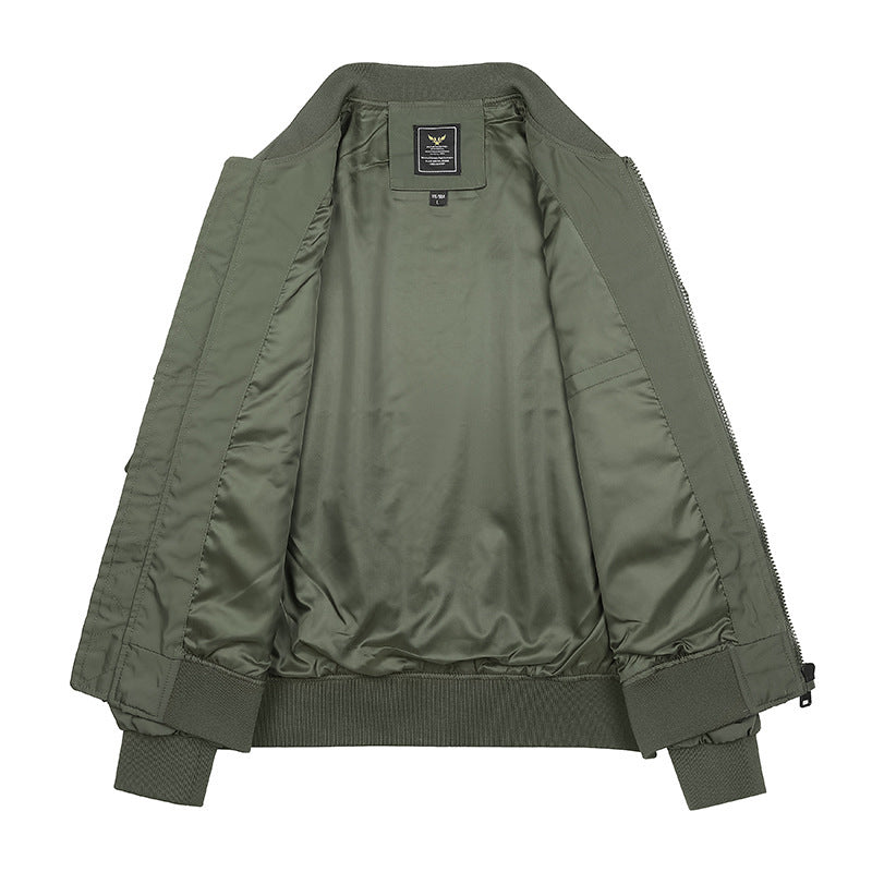 Men's Multi-Pocket Tactical Bomber with Modular Exterior Pockets and D-Ring Details Fashion Glam