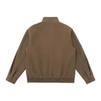 Men's Lightweight Blouson Jacket in Bomber Style with Stand-Up Collar and Concealed Zipper Fashion Glam