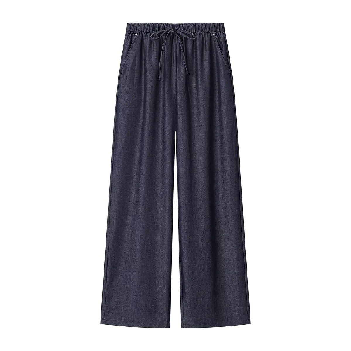 Women's wide Palazzo pants with elastic waistband and drawstring Fashion Glam