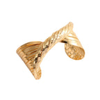 Ladies Open Bangle with Artistic Fold Design Fashion Glam