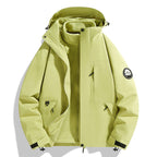 Women's two-layer softshell outdoor jacket with removable fleece inner jacket and hood Fashion Glam