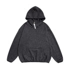 Unisex Cozy Oversized Hoodie with Elastic Hem and Half Zipper Fashion Glam