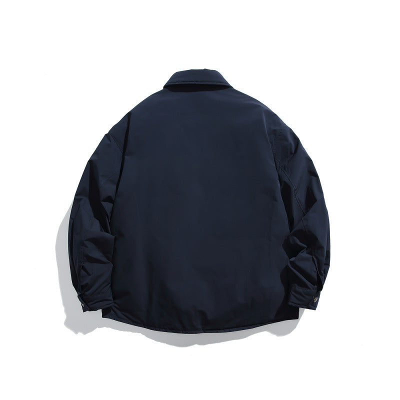 Unisex Boxy padded shirt jacket with snap buttons, chest pocket and thermal lining Fashion Glam