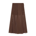 Women's wrap midi skirt made of flowing viscose look with polka dot print Fashion Glam