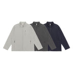 Unisex Light Tech-Fleece Zip Jacket with Stand-Up Collar, three Zip Pockets and Straight Cut Fashion Glam