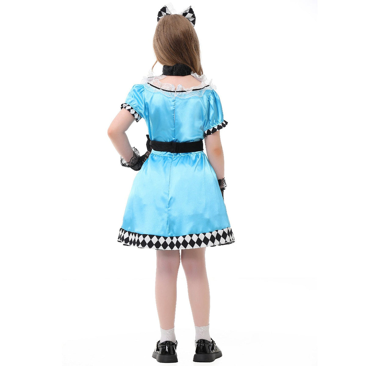Girls costume in Victorian style with elaborate lace accents Fashion Glam