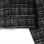 Women's Boxy Tweed Jacket in Boucle Look with Concealed Button Placket and Boxy Silhouette Fashion Glam
