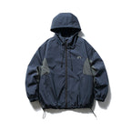 Unisex Technical Hooded Overjack in Boxy Cut with Drawstring Hem Fashion Glam