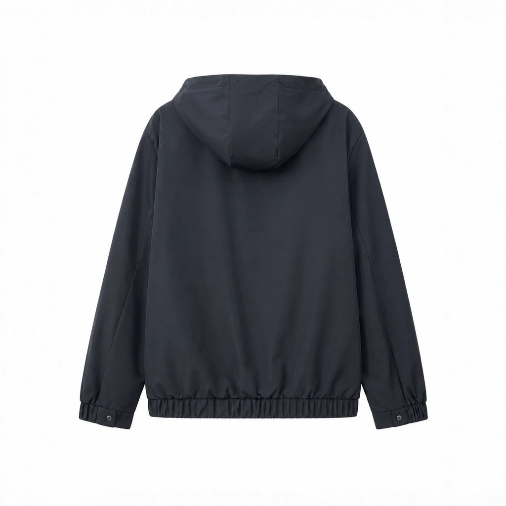 Men's Lightweight Softshell Hoodie Jacket with Water-Repellent Outer Layer, Leather Applications and Zipper Pockets Fashion Glam