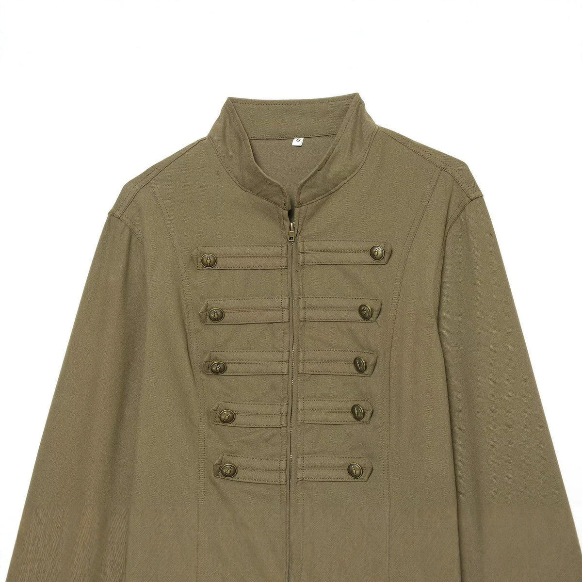 Ladies tailored field jacket in regimental style with stand-up collar and decorative stripes Fashion Glam