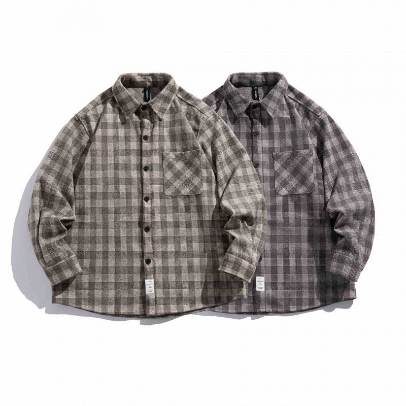 Unisex Boxy Checkered Overshirt made of soft Flannel with patch breast pocket Fashion Glam