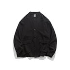 Unisex Oversize cardigan with large flap pockets and waffle texture Fashion Glam