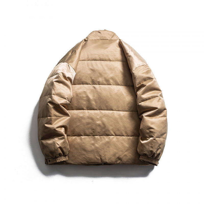 Unisex Padded Field Jacket in Boxy Cut with Multiple Pockets and Stand-Up Collar Fashion Glam