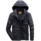 Men's water-repellent padded thermal jacket with adjustable hood and windproof membrane Fashion Glam
