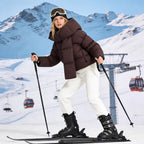 Ladies Short-Cut Padded Jacket with Voluminous Shawl Collar and Padding Fashion Glam