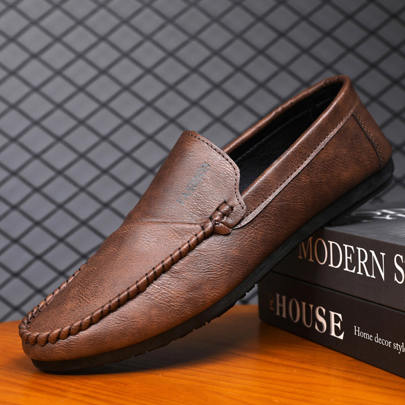 Men's loafers with hand-stitched upper material and lightweight comfort Fashion Glam
