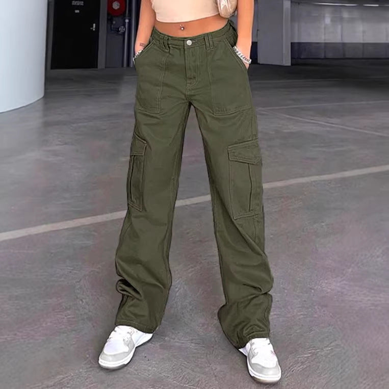 Women’s cargo pants with wide leg, high waist and utility pockets Fashion Glam