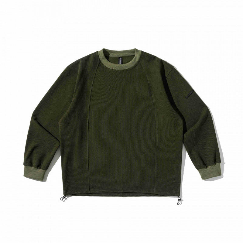 Unisex Structured Oversize Sweatshirt with Drawstring Hem and Raglan Sleeves Fashion Glam