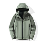 Men's softshell hybrid jacket with hood, taped zippers and adjustable hem Fashion Glam