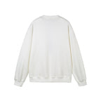 Women's oversized sweatshirt with integrated shirt collar insert and deep V-neck Fashion Glam
