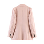 Women Wide High-Waist Suit Pants with Crease and Side Pockets Fashion Glam