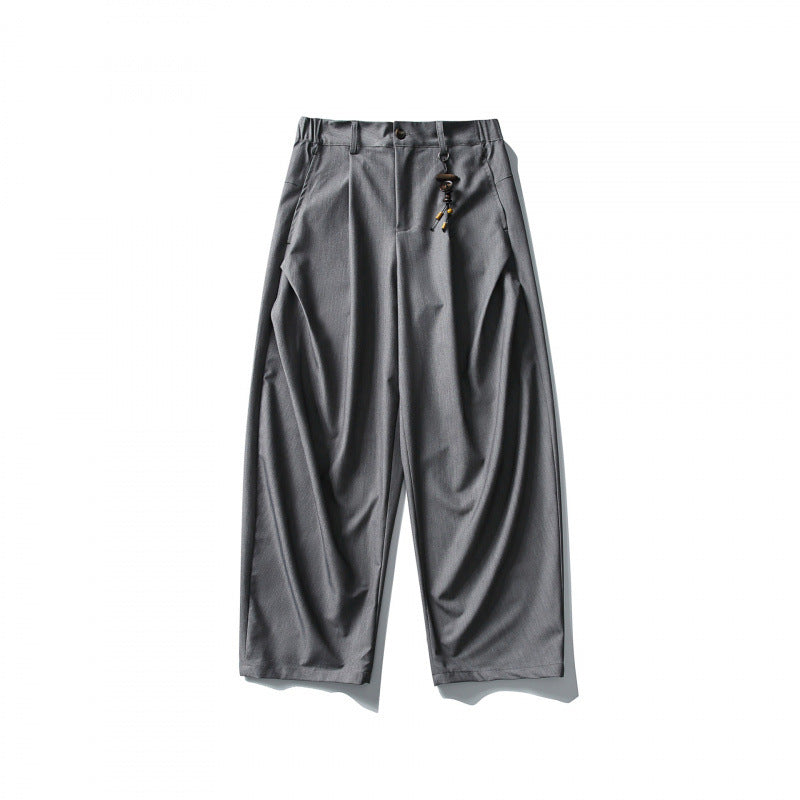 Men's Wide Pleated Culotte Pants with Low Crotch Fashion Glam