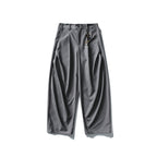 Men's Wide Pleated Culotte Pants with Low Crotch Fashion Glam