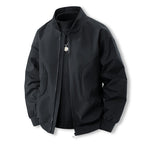 Men's Lightweight Casual Bomber Jacket in Clean Look with Stand Collar and Ribbed Cuffs Fashion Glam