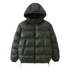 Women Quilted Oversized Thermal Jacket with Hood and Water-Repellent Surface Fashion Glam