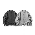Unisex Boxy Fine Knit Cardigan with Round Neck and Ribbed Trims Fashion Glam