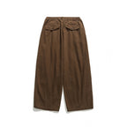Unisex Wide Pleated Culotte Pants with Elastic Waistband, Deep Side Pockets and Casual 3/4 Length Fashion Glam