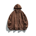 Unisex Oversize Hoodie Jacket with Front Zipper, Arm Pocket and Ribbed Hem Fashion Glam