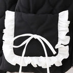 Women’s quilted jacket with stand-up collar and contrasting ruffled pockets Fashion Glam