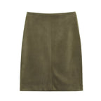 Women's Oversized Suede Blouson with Cropped Hem and Epaulettes Fashion Glam