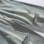 Unisex Relaxed-Fit Vintage-Jeans with high waist and distinctive ripped knee section Fashion Glam