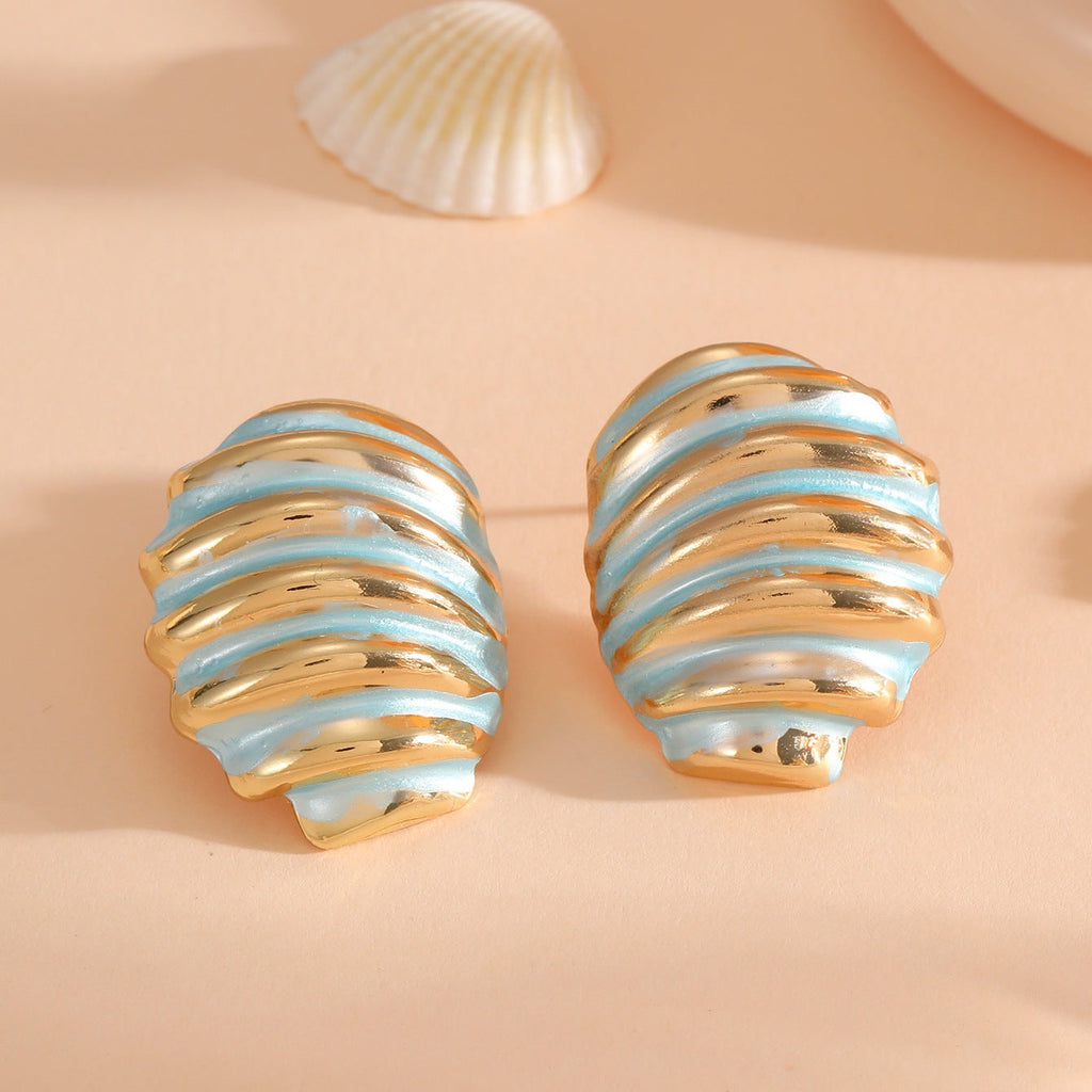 Women's ear clips in maritime shell design Fashion Glam